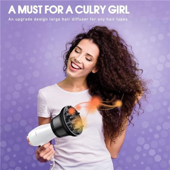 Adjustable Diffuser Attachment for Hair Dryer Hair Suitable for 1.4 to 2.6 inch - Picture 2 of 8
